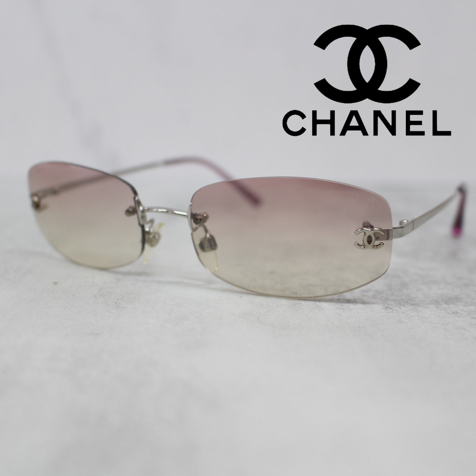 S126)CHANEL/シャネル サングラス 4002 c.124/58 ピンクグラデーション