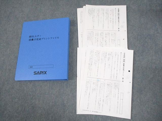 SS特訓 冬期講習 正月特訓　語彙力完成プリント　サピックス　❴非売品❵ SAPIX サピックス SS特訓/冬期講習/正月特訓 語彙力完成プリント