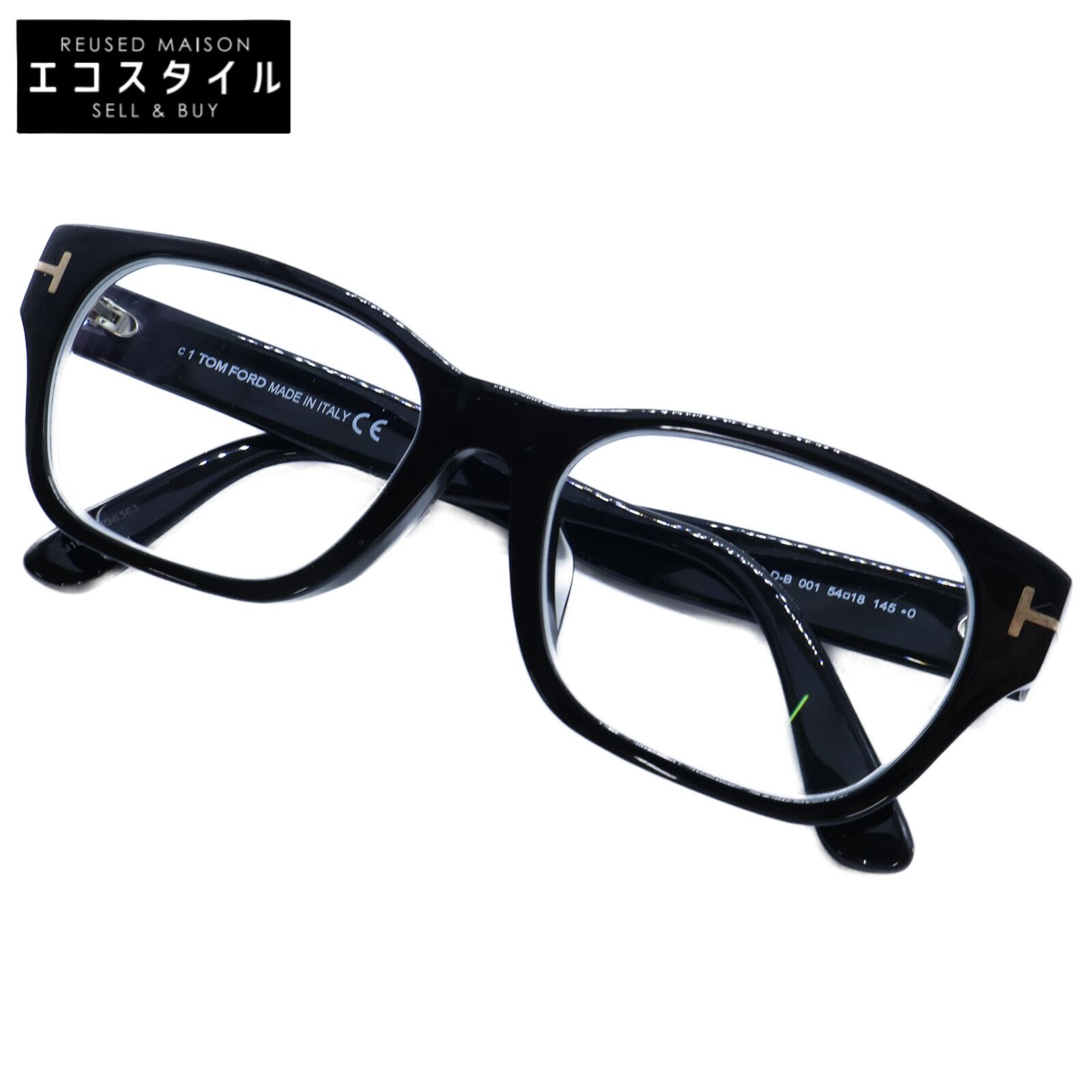 TOM FORD トムフォード TF5781-D-B 001 度入りレンズ ウェリントン メガネフレーム 54□18 145