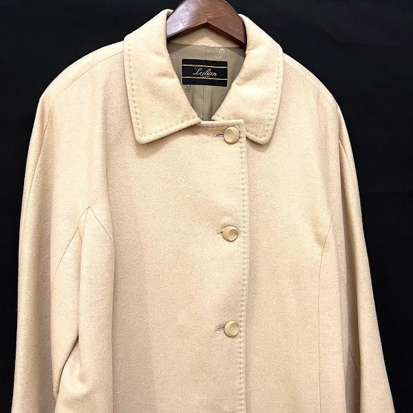wnc レリアン Leilian コート 13+ ベージュ カシミア 大きいサイズ