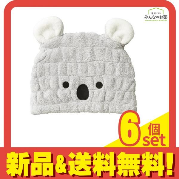 CB JAPAN シービージャパン カラリズーイ ヘアドライタオル 吸水アニマルキッズキャップ 1枚入 コアラ 6個セット