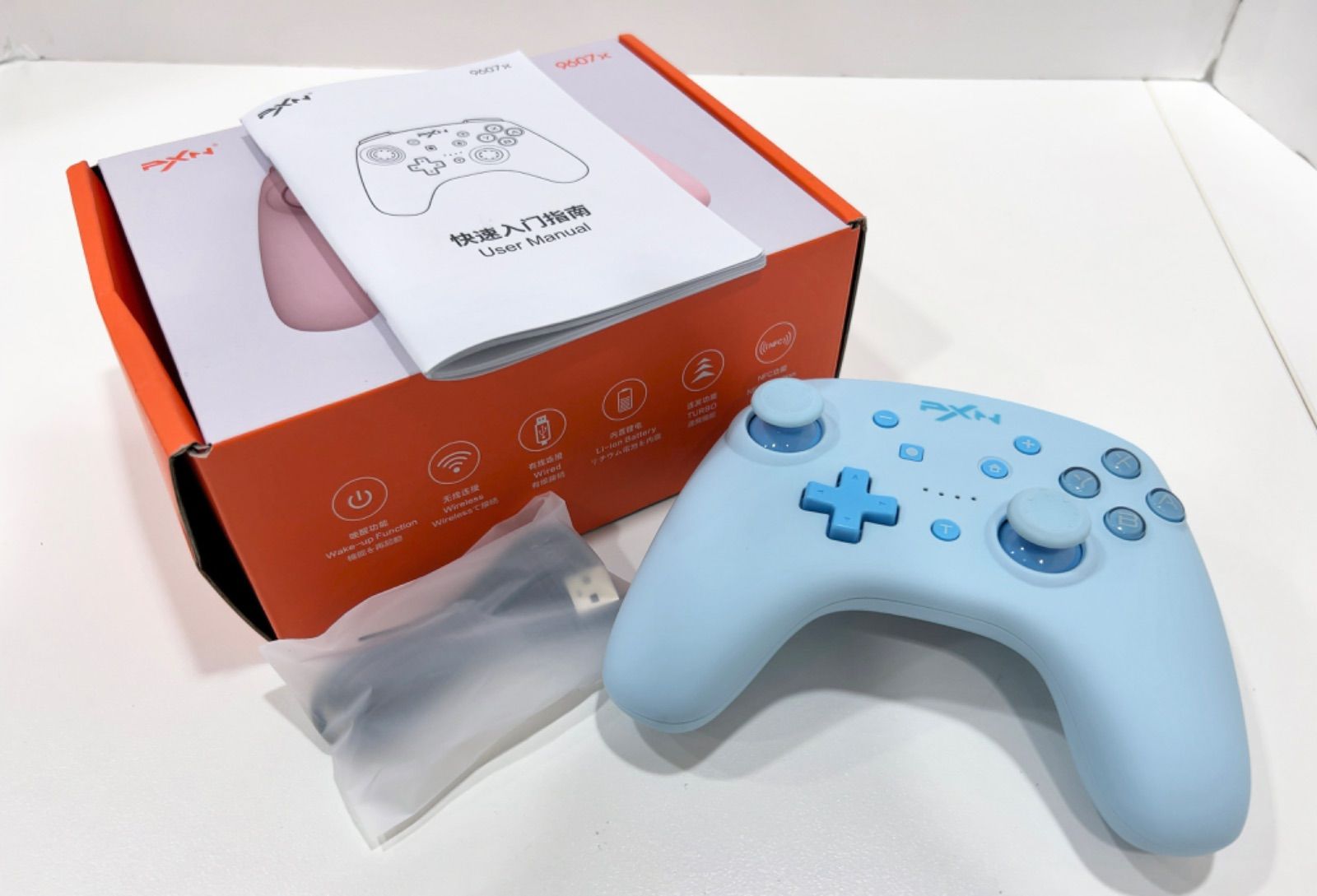 ☆美品☆Switch用プロコン☆PXN☆水色☆無線☆有線☆ - メルカリ