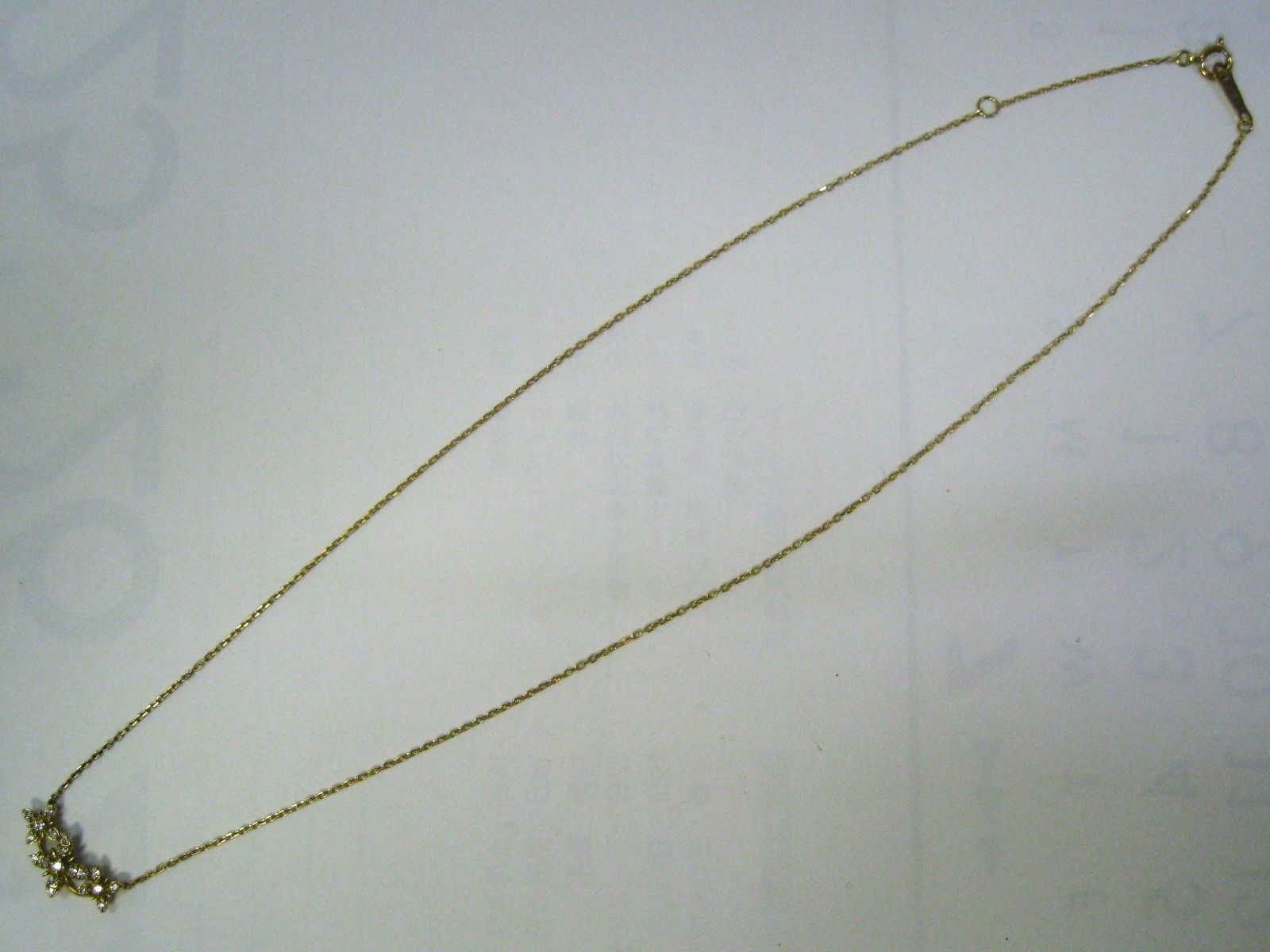 極美品ヴァンドーム青山K18 18金チェーン ダイヤプチ ネックレス0.11ct 