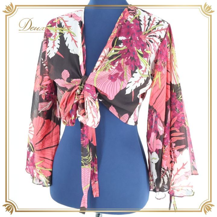 【ベリーダンス衣装 3点まとめ売り】ピンク ブルー パープル チョリ トップス ベリーダンス衣装 チェリーピンク/ライトパープル XXJP TF2052