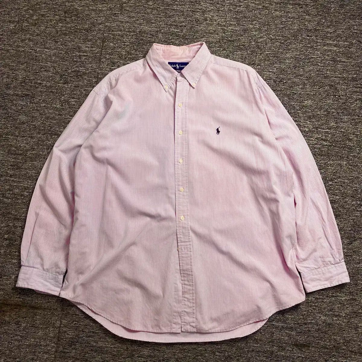 ポロ Ralph Lauren ラルフローレン ポニー オーバーサイズ ストライプ シャツ y158