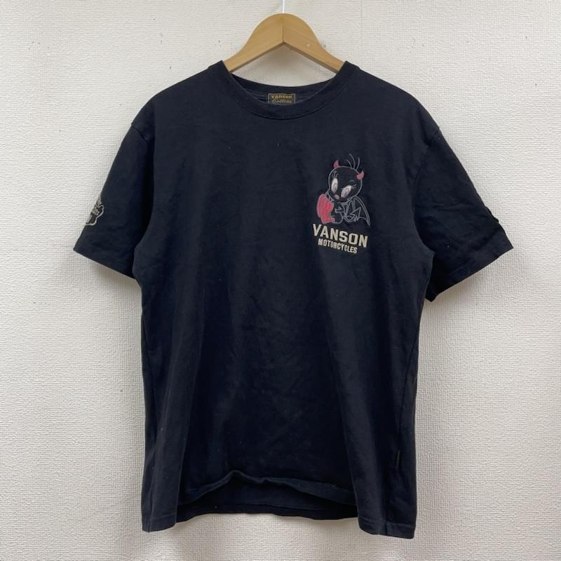 VANSON ヴァンソン Tシャツ 半袖 デビル トゥイーティー Tシャツ 半袖 刺繍 ロゴ バイカー アメカジ