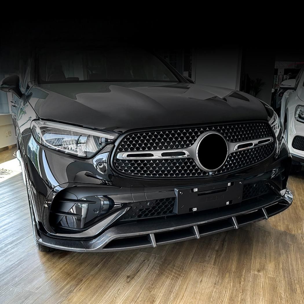 Mercedes-Benz GLC 260 300 X254 2025 カーボン調 フロントリップ スポイラー エアロ 前唇 外装 カスタム 9.28