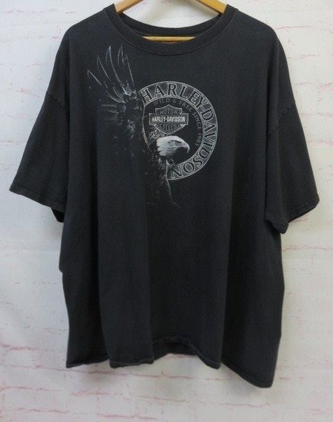 HARLEY-DAVIDSON ﾊｰﾚｰﾀﾞﾋﾞｯﾄﾞｿﾝ Tｼｬﾂ ﾛｺﾞ 鷲 ﾊﾞｯｸﾌﾟﾘﾝﾄ ﾌﾞﾗｯｸ ｻｲｽﾞ表記なし 991848452