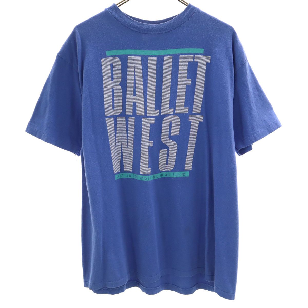 Hanes ヘインズ 80s 90s USA製 オールド 半袖 Tシャツ XL ブルー 