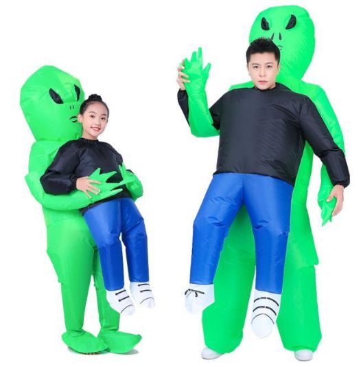 【新作】ハロウィン 仮装 衣装 空気充填 宇宙人 膨張式 膨らむ コスプレ 全身 コスチューム プレゼント 着ぐるみ フリーサイズ 大人用 衣装セット