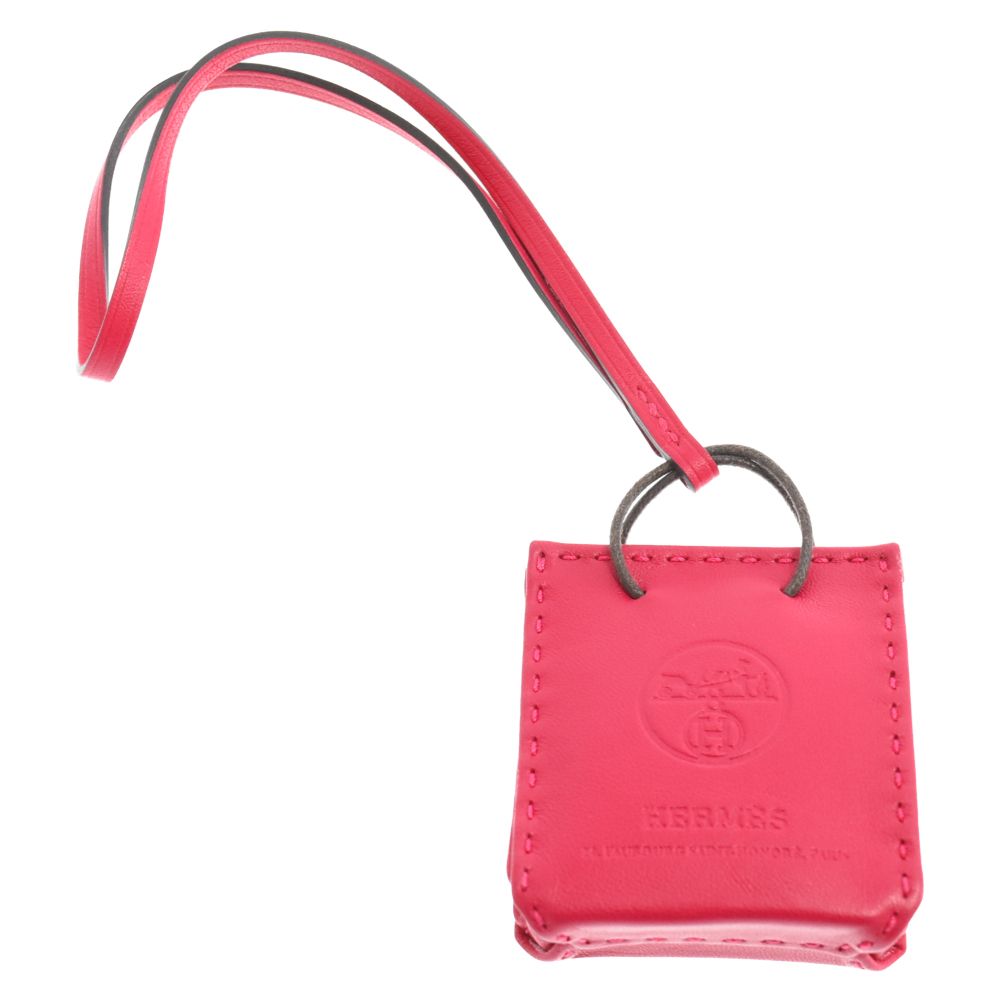 HERMES エルメス サックオランジュ ピンク キーホルダー チャーム