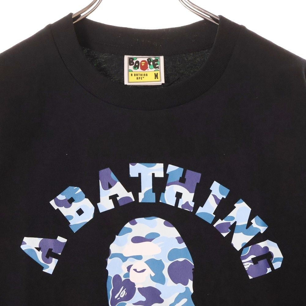 A BATHING APE エイプ CAMO COLLEG Tシャツ ブルー ABC CAMO COLLEGE TEE（Tシャツ/カットソー）｜A BATHING APE