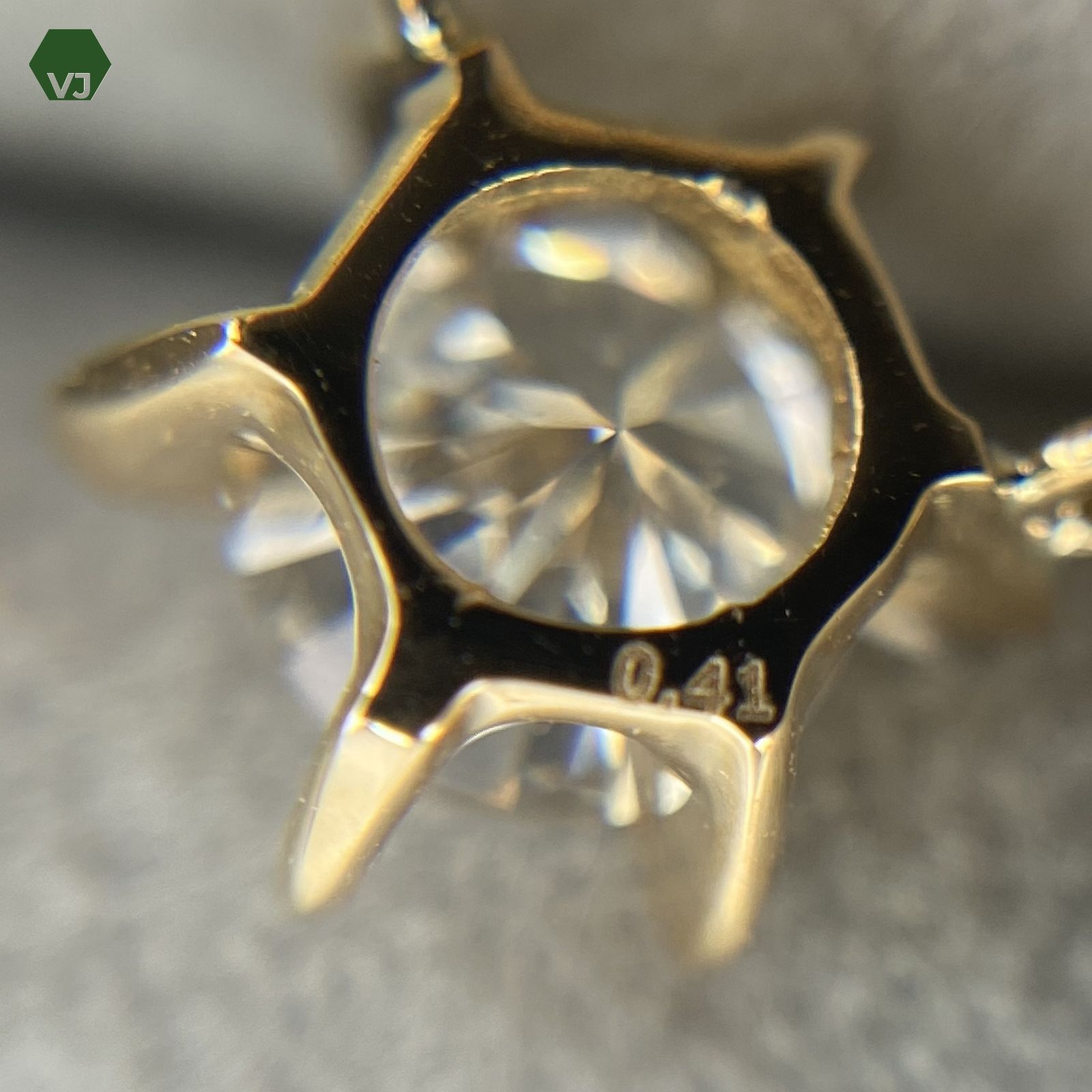 22-21】一粒ダイヤモンド ネックレス D0.41ct【中古】【K18YG】【約40 