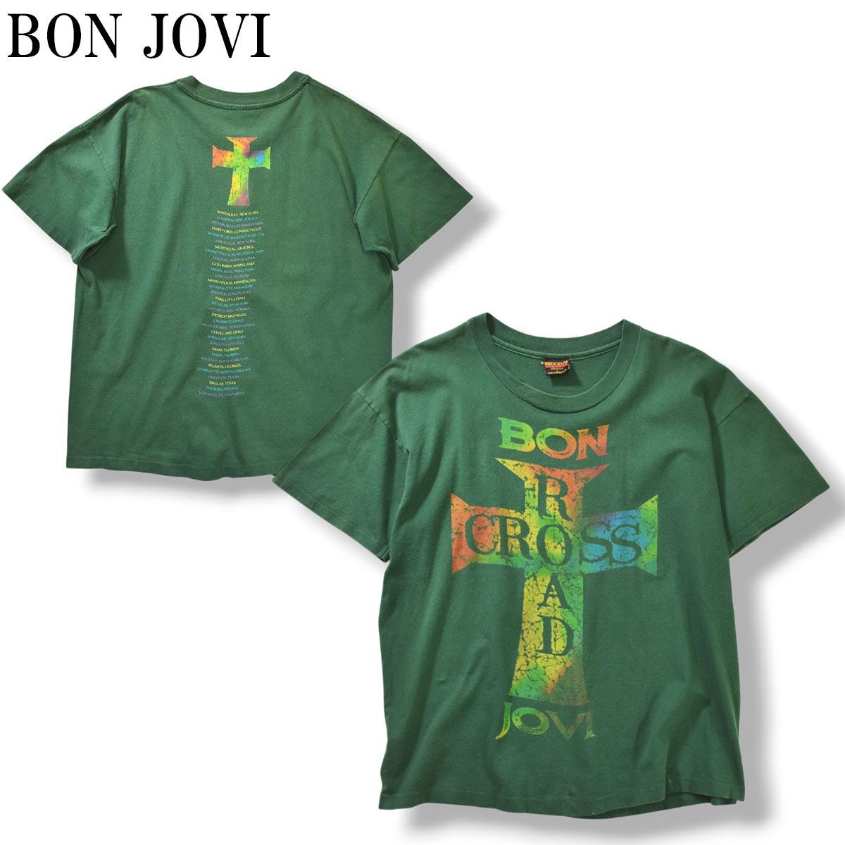 超レアL美品！90s BON JOVI 日本TOUR Tシャツ　BROCKUM製 超レアL美品！90s BON JOVI 日本TOUR Tシャツ BROCKUM製