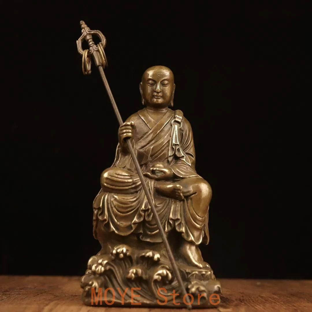 地蔵 菩薩 観音 銅製 仏像 彫刻 置物 開運 風水 鎮宅辟邪