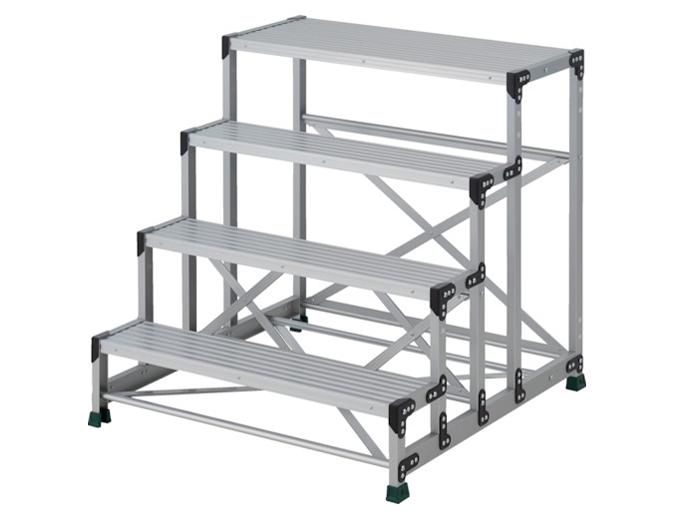 【新品・2営業日で発送】TRUSCO トラスコ中山 TRUSCO 作業用踏台 4段 ステップ奥行200 高さ1.0m 天板1000X400 (TSF41010 8000)