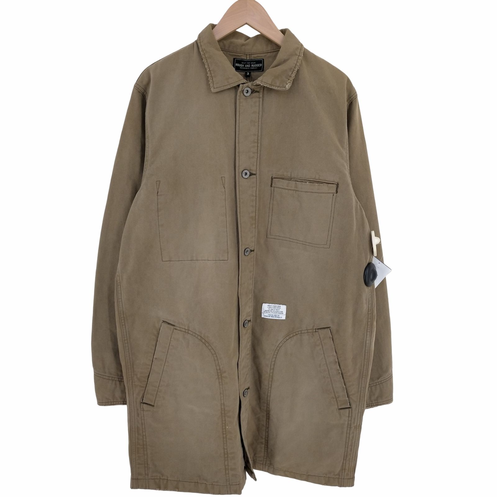 ラフアンドラゲッド ROUGH AND RUGGED ダック地カバーオールジャケット メンズ JPN：3 