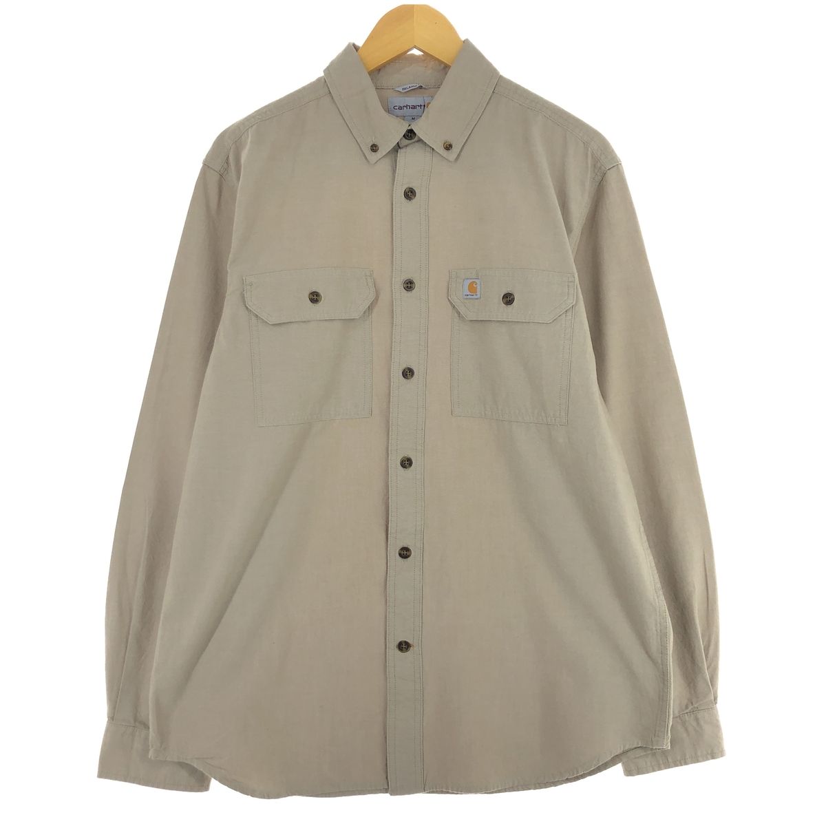 古着 カーハート Carhartt RELAXED FIT 長袖 ボタンダウン ワークシャツ メンズM/eaa444793