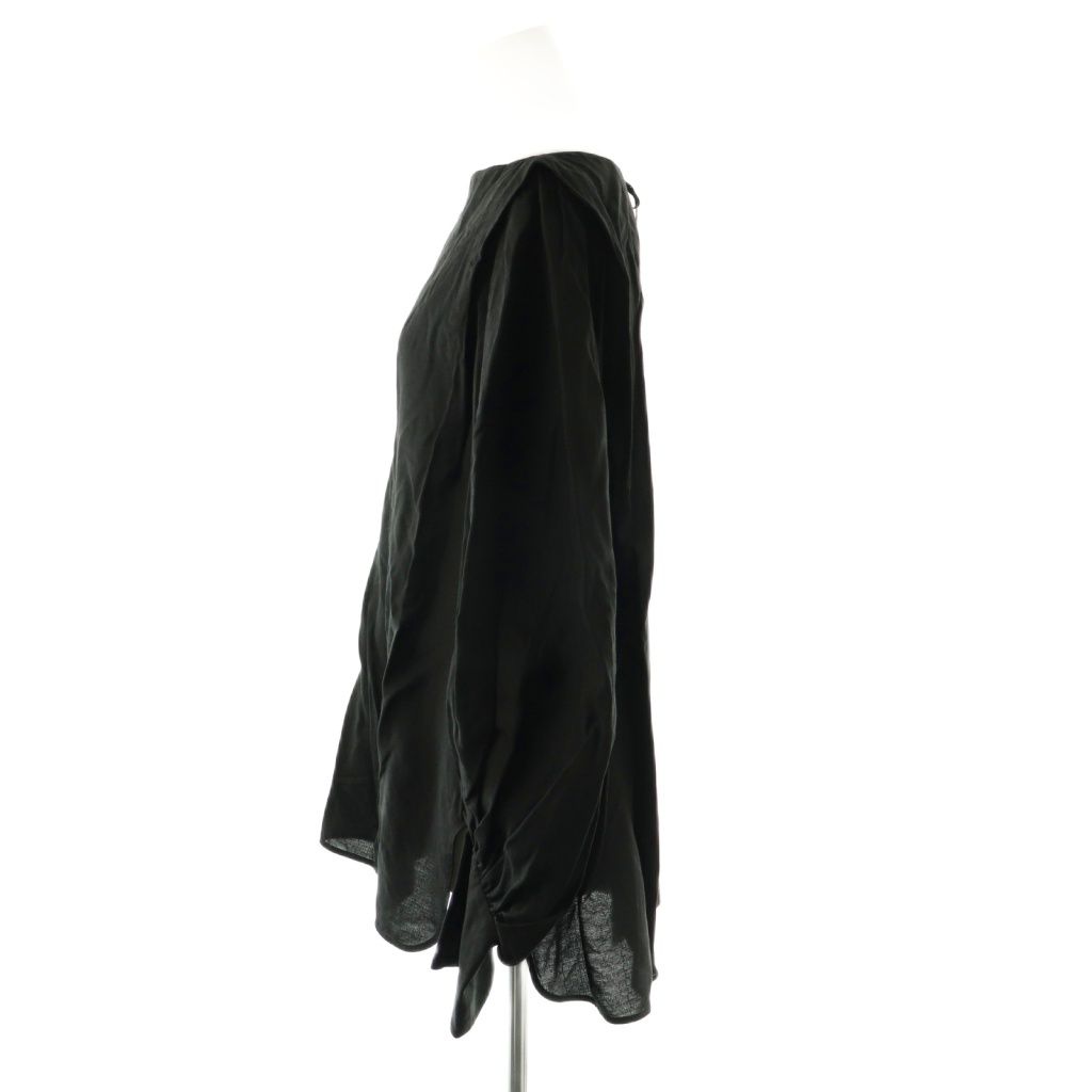 【美品】  Mame Kurogouchi / マメクロゴウチ | 2023AW | Floral Pattern Silk Rayon Jacquard Laced Blouse / シルク レーヨン ジャガード ブラウス | 2 | ブラック | レディース MM24FW-SH511NV-04?$VS_1500$
