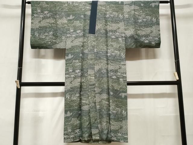 平和屋着物○男性 本場大島紬 アンサンブル 80亀甲 総詰め 正絹 逸品  