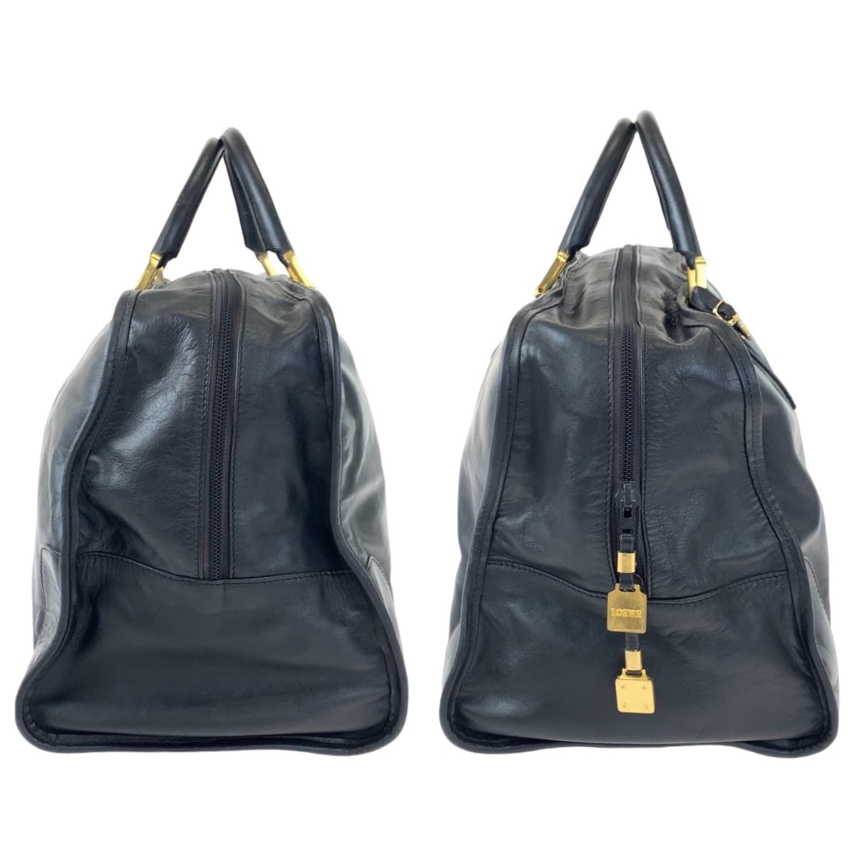 LOEWE ロエベ アマソナ50 ブラック 黒 ゴールド金具 レザー