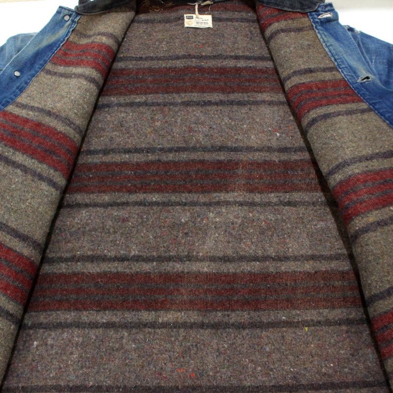 60s USA製 vintage Sears 襟コーデュロイ 裏地ブランケット