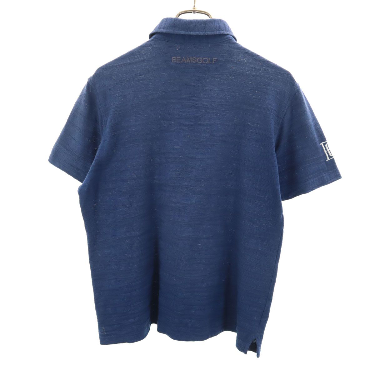 【美品】ビームスゴルフ ネイビー ポロシャツ メンズ L BEAMS GOLF ビームスゴルフ 日本製 半袖 ポロシャツ M ネイビー
