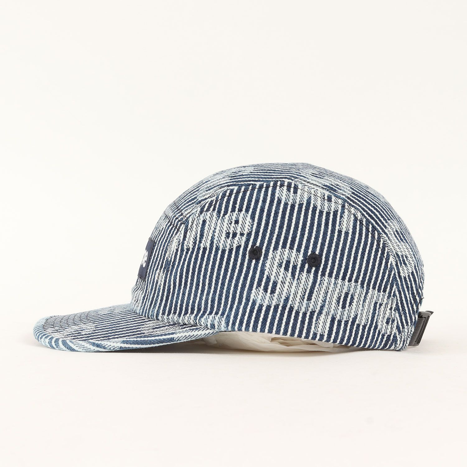 新品 Supreme シュプリーム キャップ 24SS ブランドロゴ柄 ヒッコリー