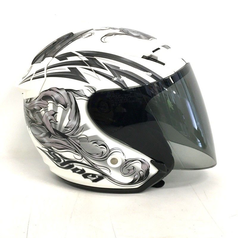 SHOEI ショウエイ J-Fource3 BUTZER ジェットヘルメット 除菌消臭済 Lサイズ ホワイト グレー オートバイ ツーリング ライディング バイカー バイク用品 TA3357 FFCRYSTALESIA_COM