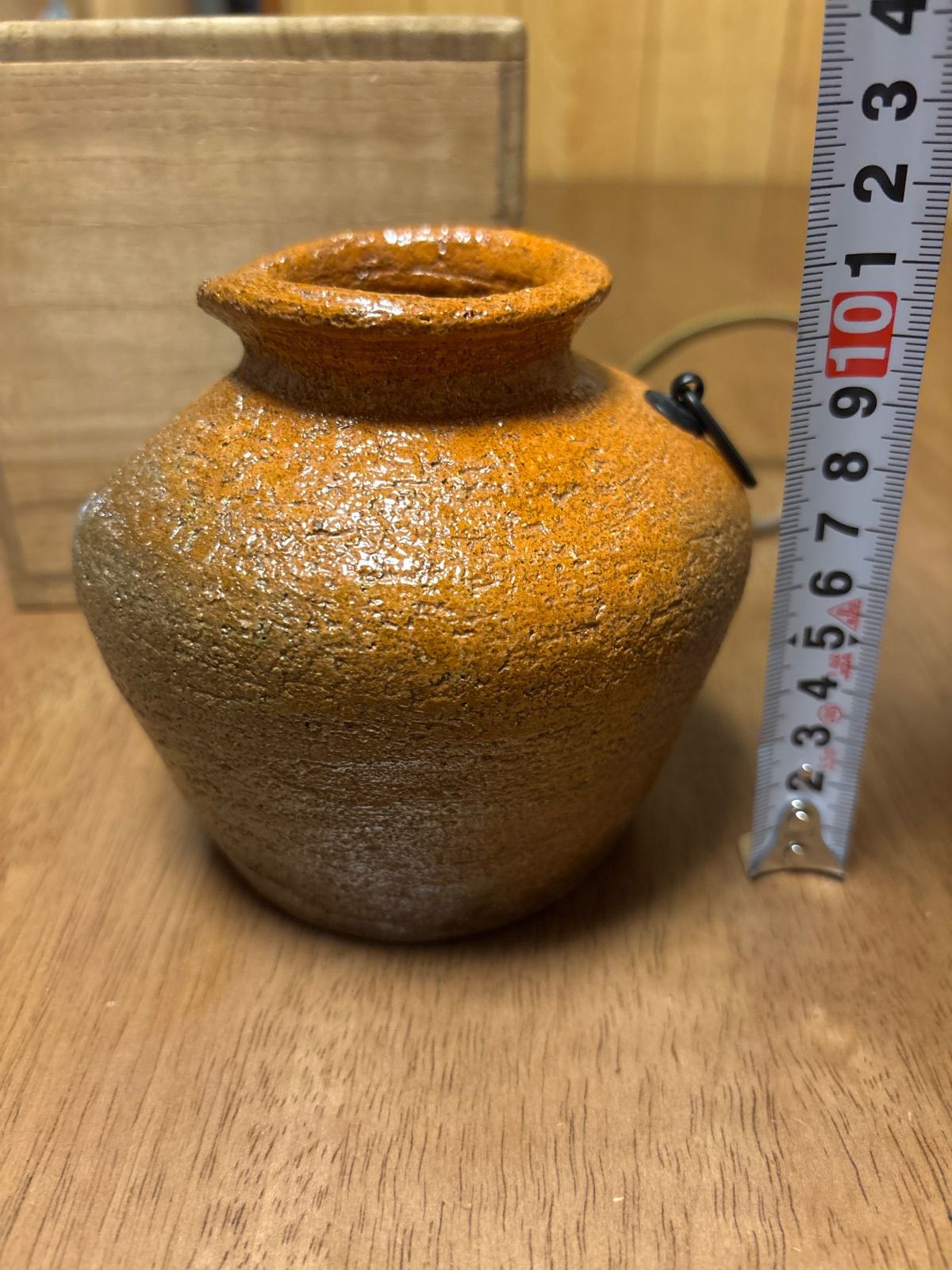 九代大樋長左衛門 赤絵 ぐい呑 茶道具 細筒花入 9代 大樋長