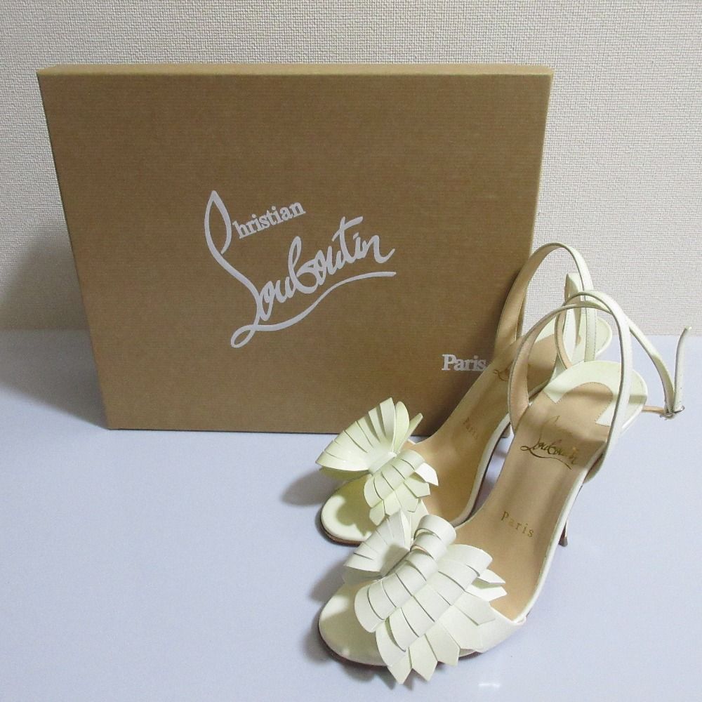 クリスチャンルブタン サンダル 37 ホワイト ルブタン マドモニカ