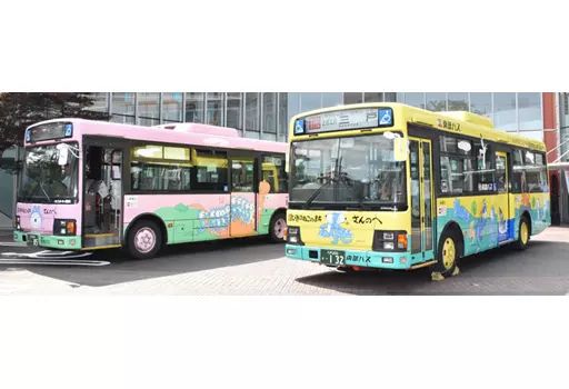中古】鉄道模型 1/150 南部バス 11ぴきのねこラッピングバス 2台