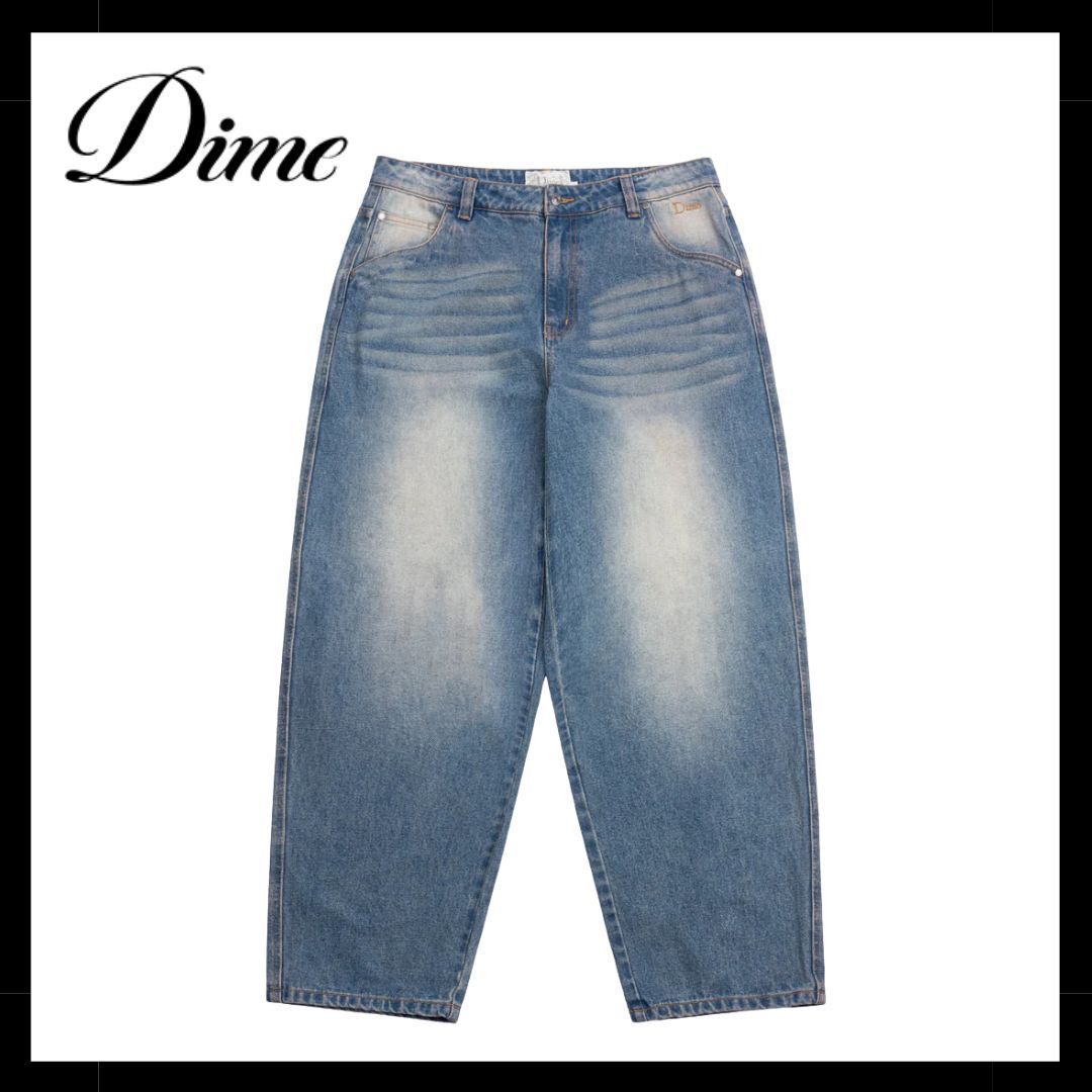 デニムパンツ Dime クラシック Dime] バギー ロゴ刺繍 DIME ワイド 