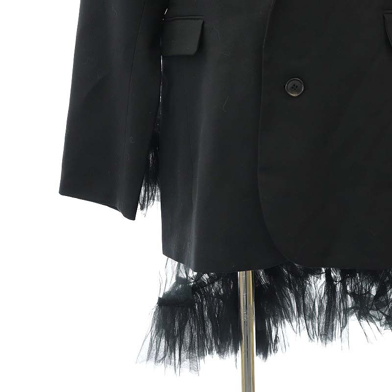 VIVIANO 23aw / BACK TULLE TRIMMED BLAZER