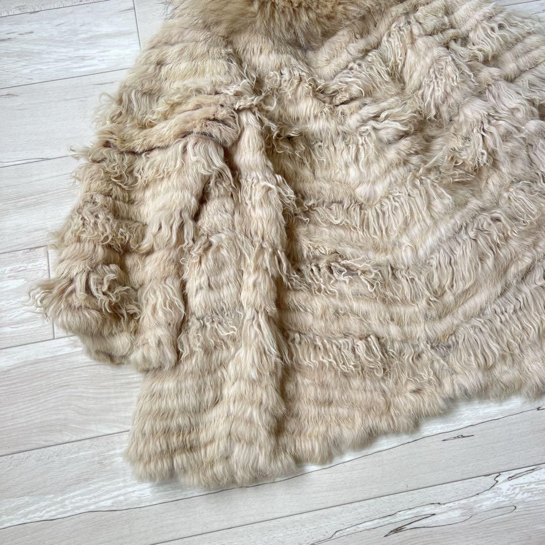 ポンチョ風毛皮コート