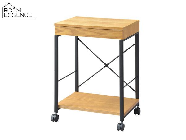 東谷 デスクワゴン サイドワゴン ナチュラル キャスター付 棚