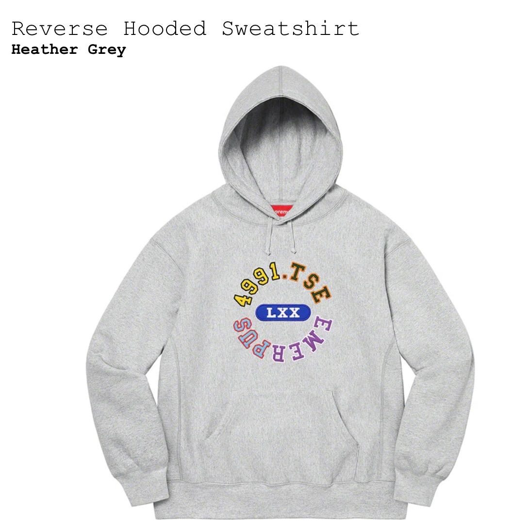 一番人気のXL💚タグ付き / 値札付き マルチカラーの逆文字ロゴの刺繍がかわちぃ【サイズＸＬ】Supreme Reverse Hooded  Sweatshirt シュプリーム フーデッド スウェットシャツ パーカー