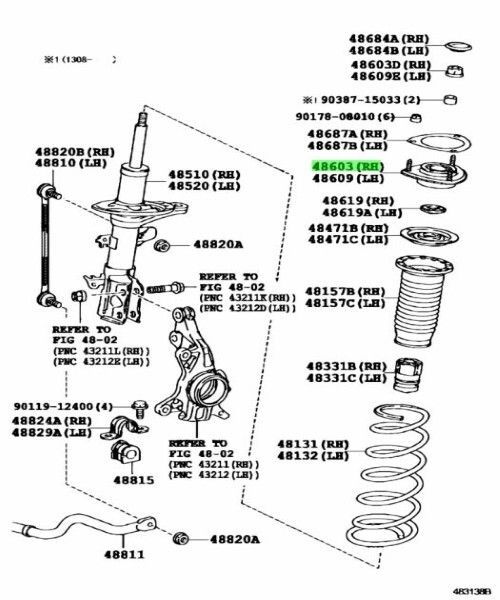 トヨタ 純正 iQ EQ EV フロントサスペンション サポートSUB-ASSY 左右セット SUPPORT SUB-ASSY FRONT SUSPENSION 48609-74020 TOYOTA 未使