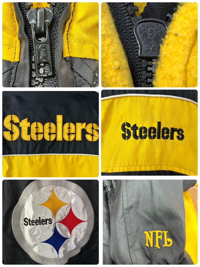 NFL STEELERS スティーラーズ リバーシブル 刺繍ロゴ ナイロン