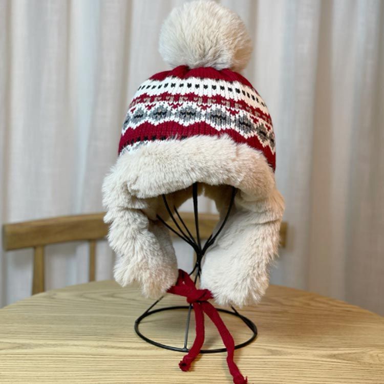 COACH ニット帽 ファー ボンボン ビーニー ポンポン グレー 新品未使用