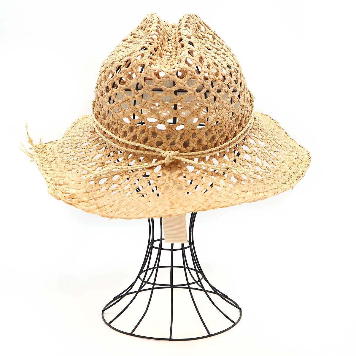 メゾンミッシェル　レア　リボン　ハット　M 美品 MAISON MICHEL メゾンミッシェル ロゴリボンハット ベージュ M