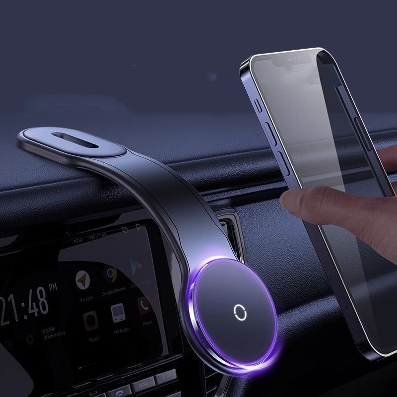 スマホホルダー 車 車載ホルダー スマホスタンド マグネット 車載 超強力 Magsafe 片手操作 カー用品 取り付け簡単 コンパクト min#