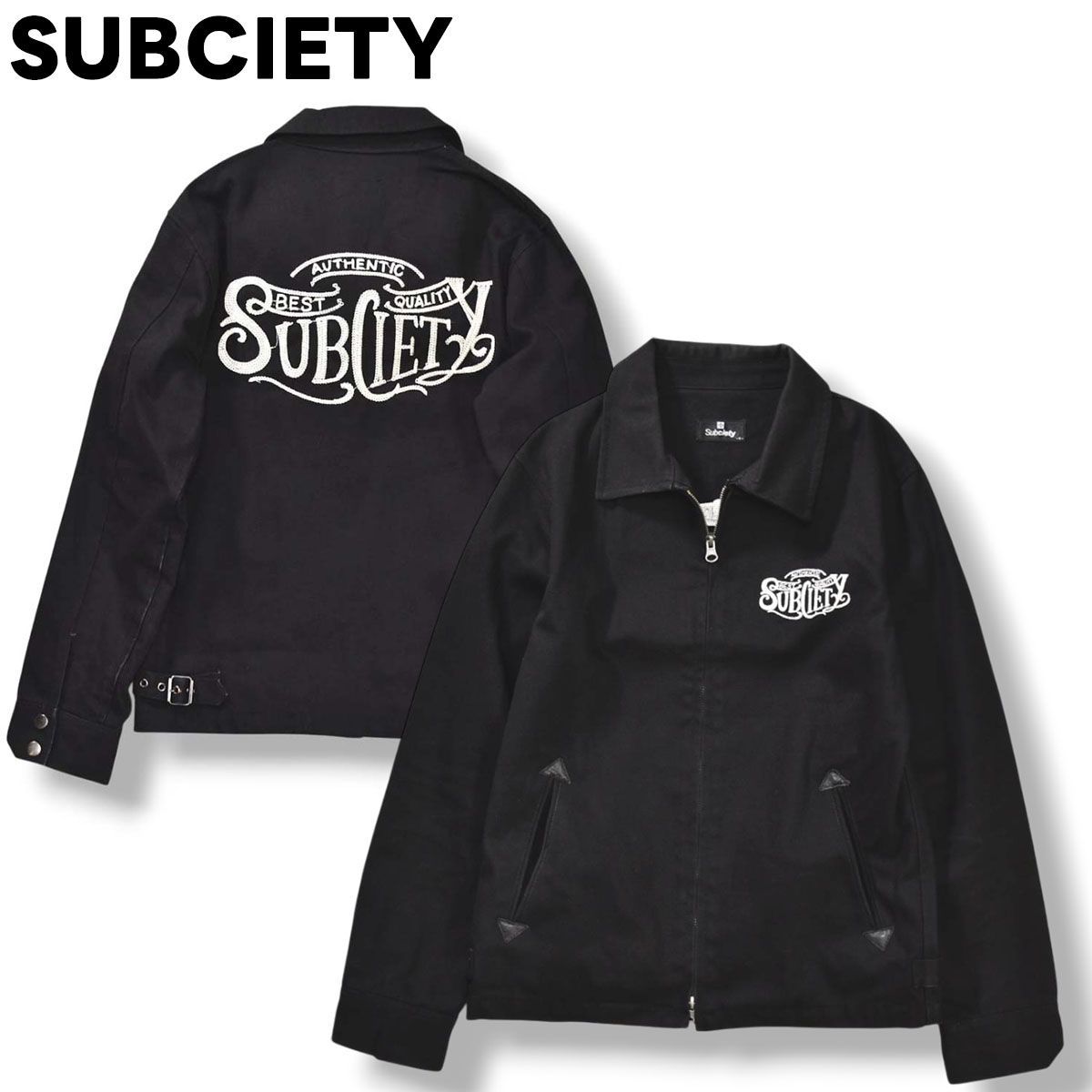 定番】 サブサエティ SUBCIETY ロゴ チェーンステッチ ジャケット 
