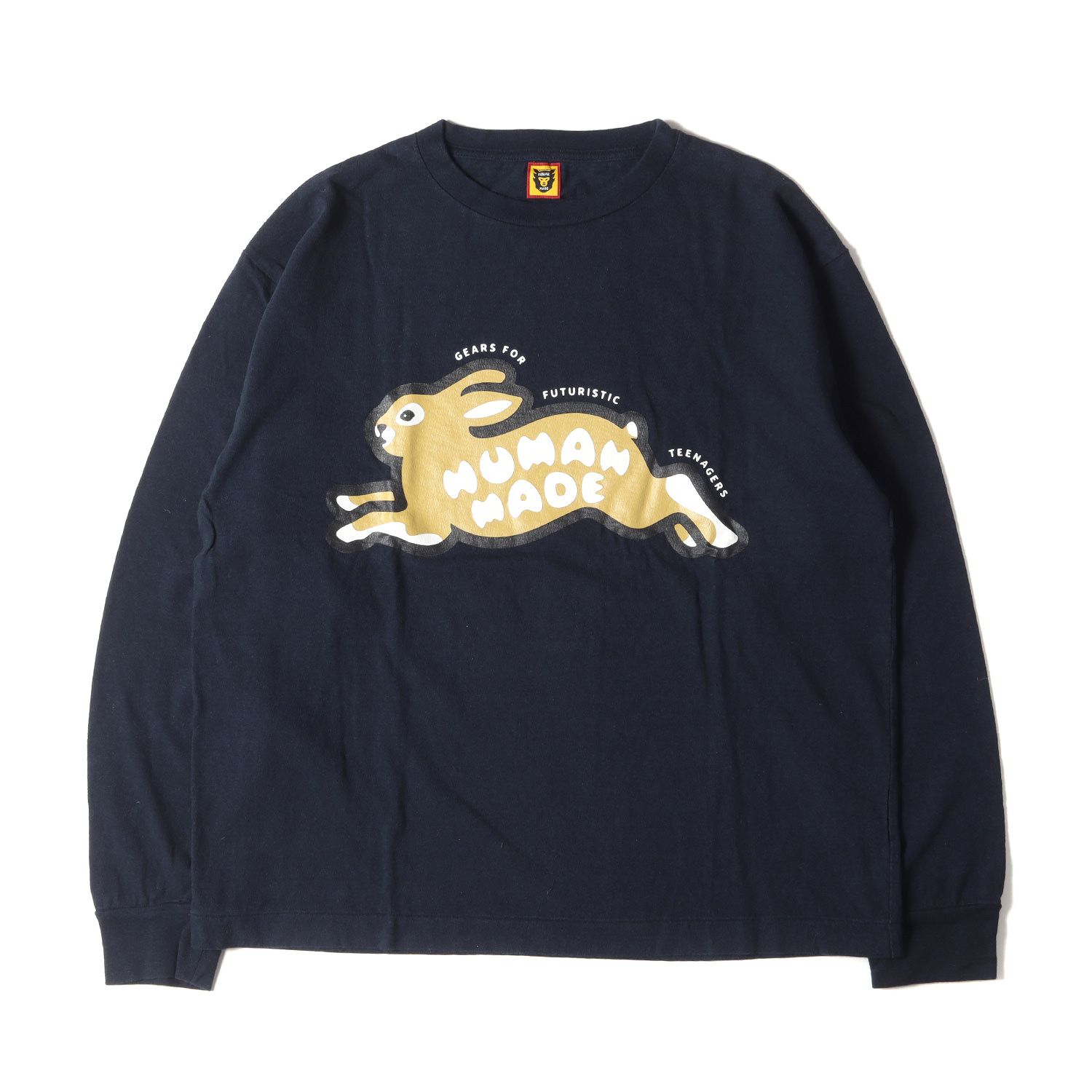 新品 HUMAN MADE ヒューマンメイド Tシャツ サイズ:L 22AW ラビット プリント 長袖 ロングスリーブ クルーネック Tシャツ  RABBIT L/S T-SHIRT ネイビー 紺 トップス カットソー ロンT ストリート ブランド - メルカリ