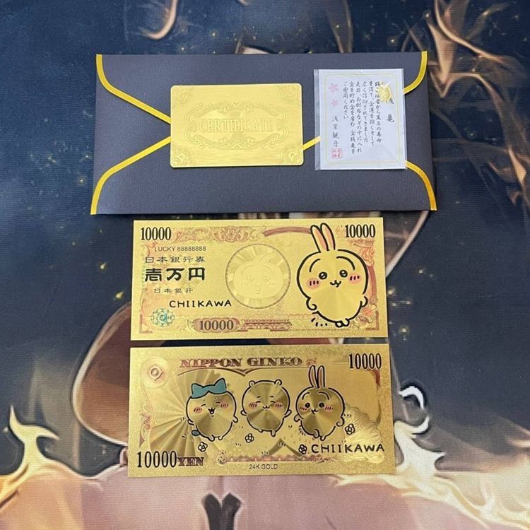 ちいかわ 新品 記念硬貨 記念紙幣 シルバー 五枚セット 早い者勝ち！数量限定》ちいかわ金運を招く記念硬貨・きらきら光る記念