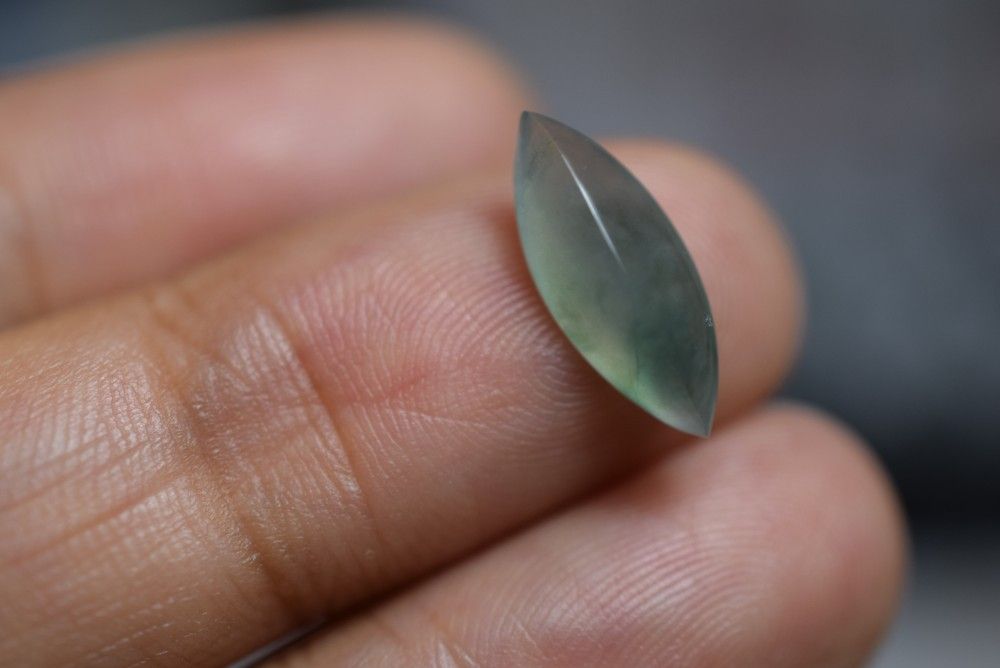 RS10-200 氷種 宝石質 藍花 マーキス ミャンマー産 天然 A貨 本翡翠  