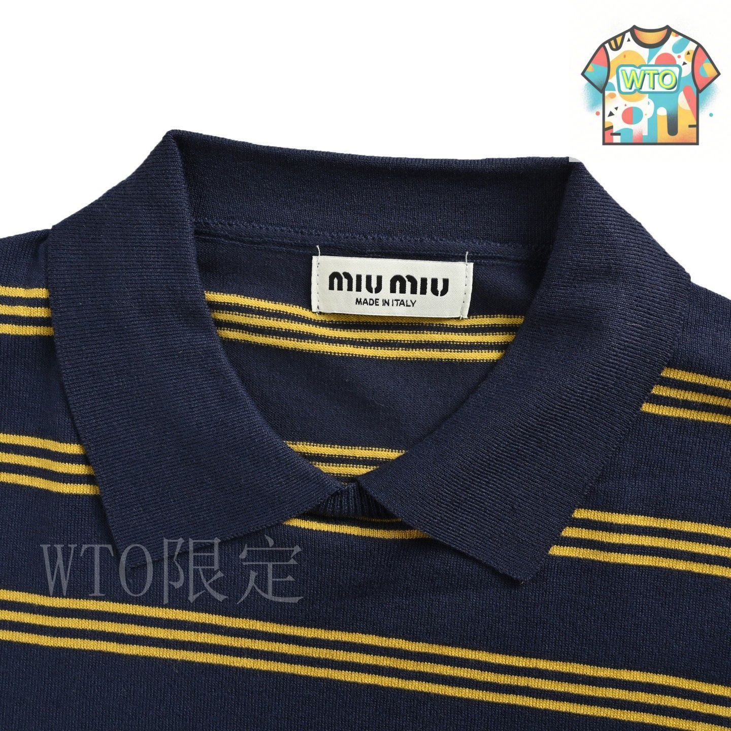 ミュウミュウ　ポロシャツ Miu Miu ポロシャツ | ブルー | FARFETCH JP