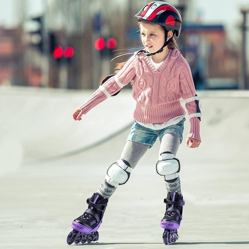 PAPAISON インラインスケート ローラースケート サイズ調整可能 発光 子供用 大人 Inline skate 女の子 男の子 初心者向 男女共用  - メルカリ