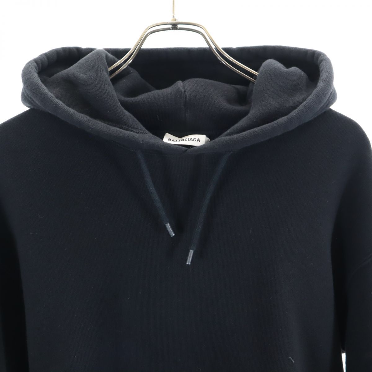 BALENCIAGA - バレンシアガ 長袖 スウェットパーカー XS ブラック BALENCIAGA フード 裏起毛 レディース バレンシアガ 長袖 スウェットパーカー XS ブラック BALENCIAGA
