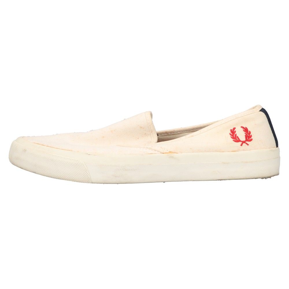 FRED PERRY (フレッドペリー) Turner Slip On Canvas ターナー スリッポン キャンバス ローカットスニーカー ホワイト US8/26cm B6221-100